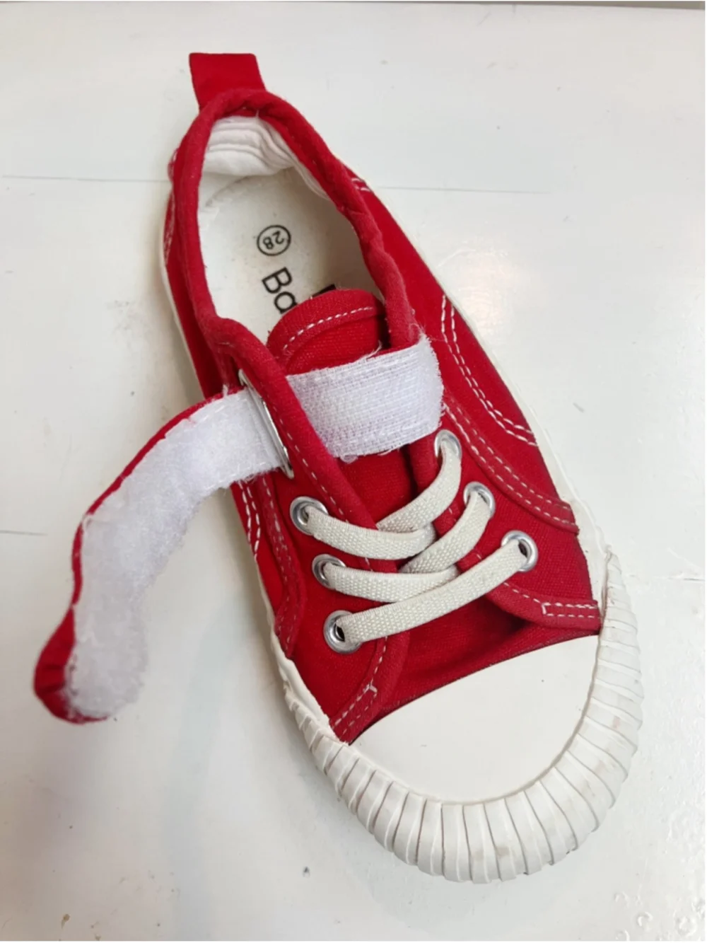 Mini Balabala Unisex Red Canvas Rubber Cap-toe Sneakers SZ 11 School Play Casual